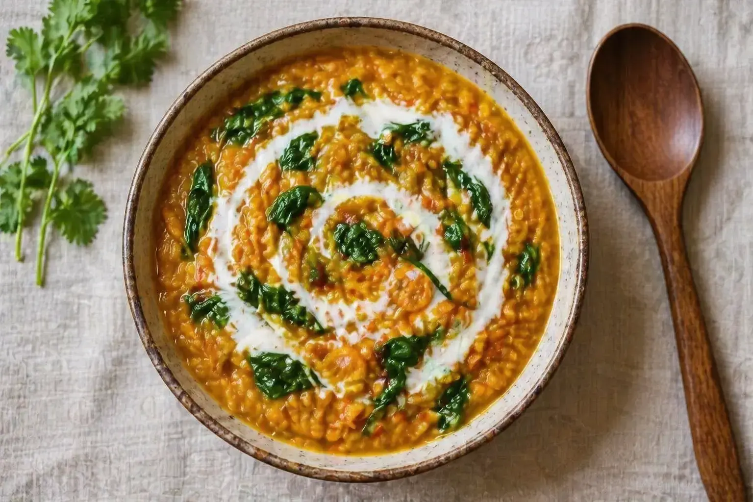 Budget-Friendly Red Lentil and Spinach Dahl