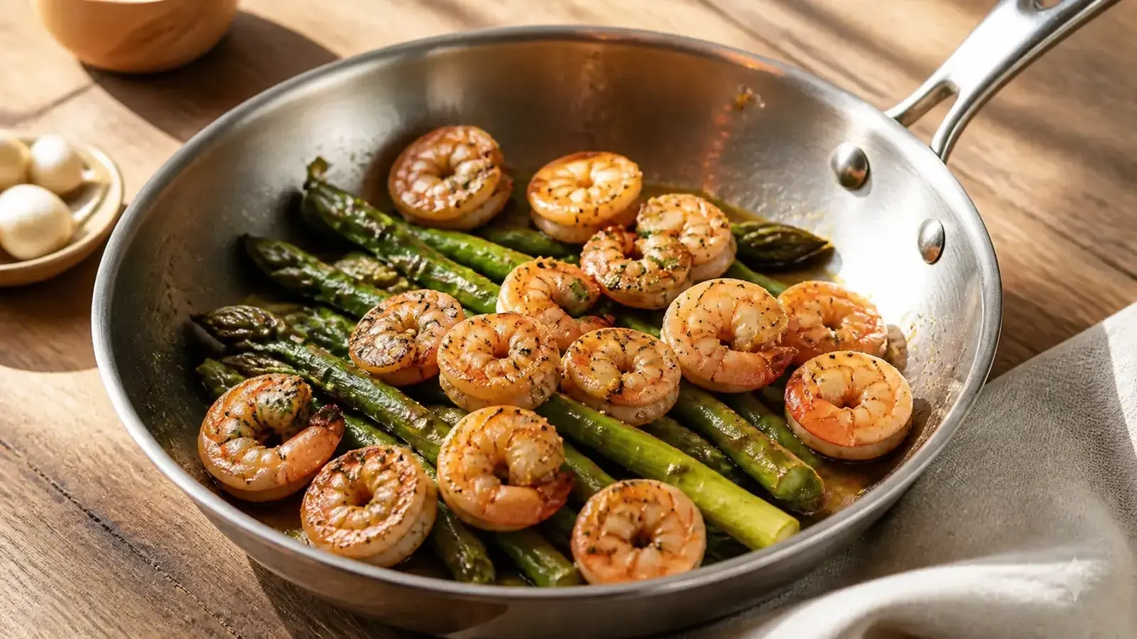 15-Minute Garlic Shrimp with Asparagus