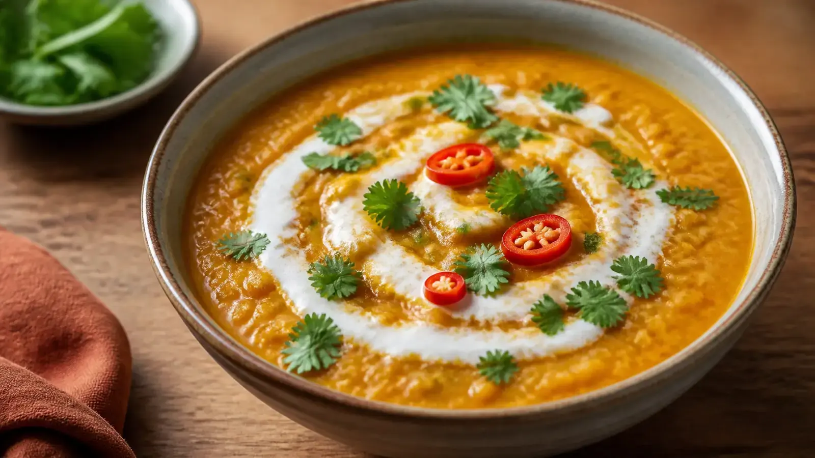 Plant-Based Red Lentil Dal with Coconut Milk