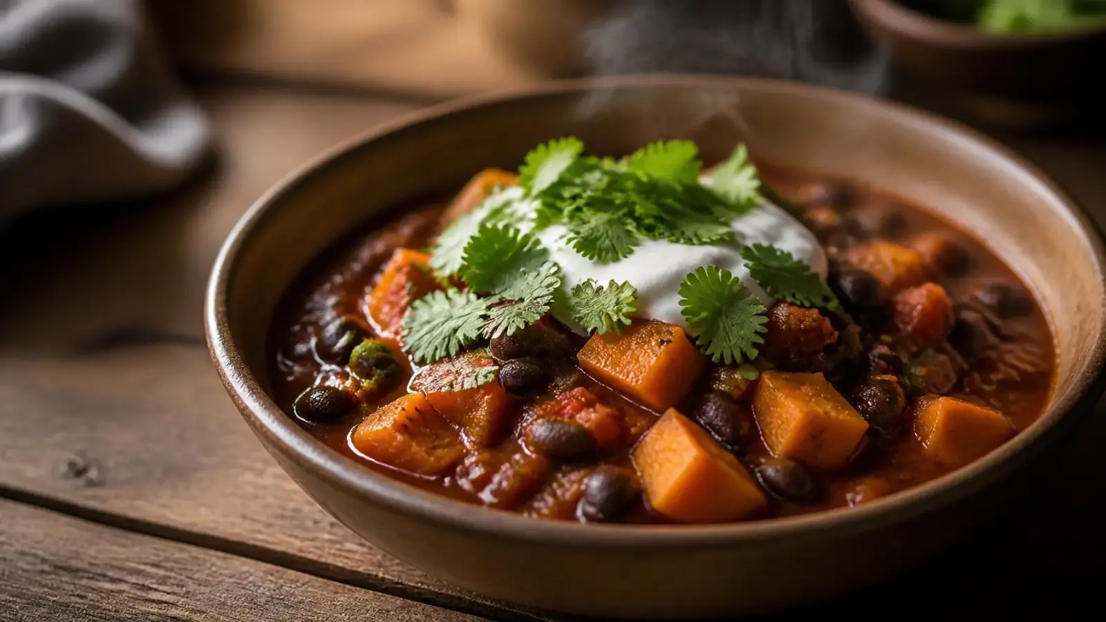 Sweet Potato and Black Bean Chili