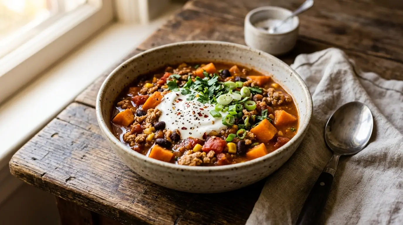 Turkey and Sweet Potato Chili: A Comforting, Lean Crowd-Pleaser