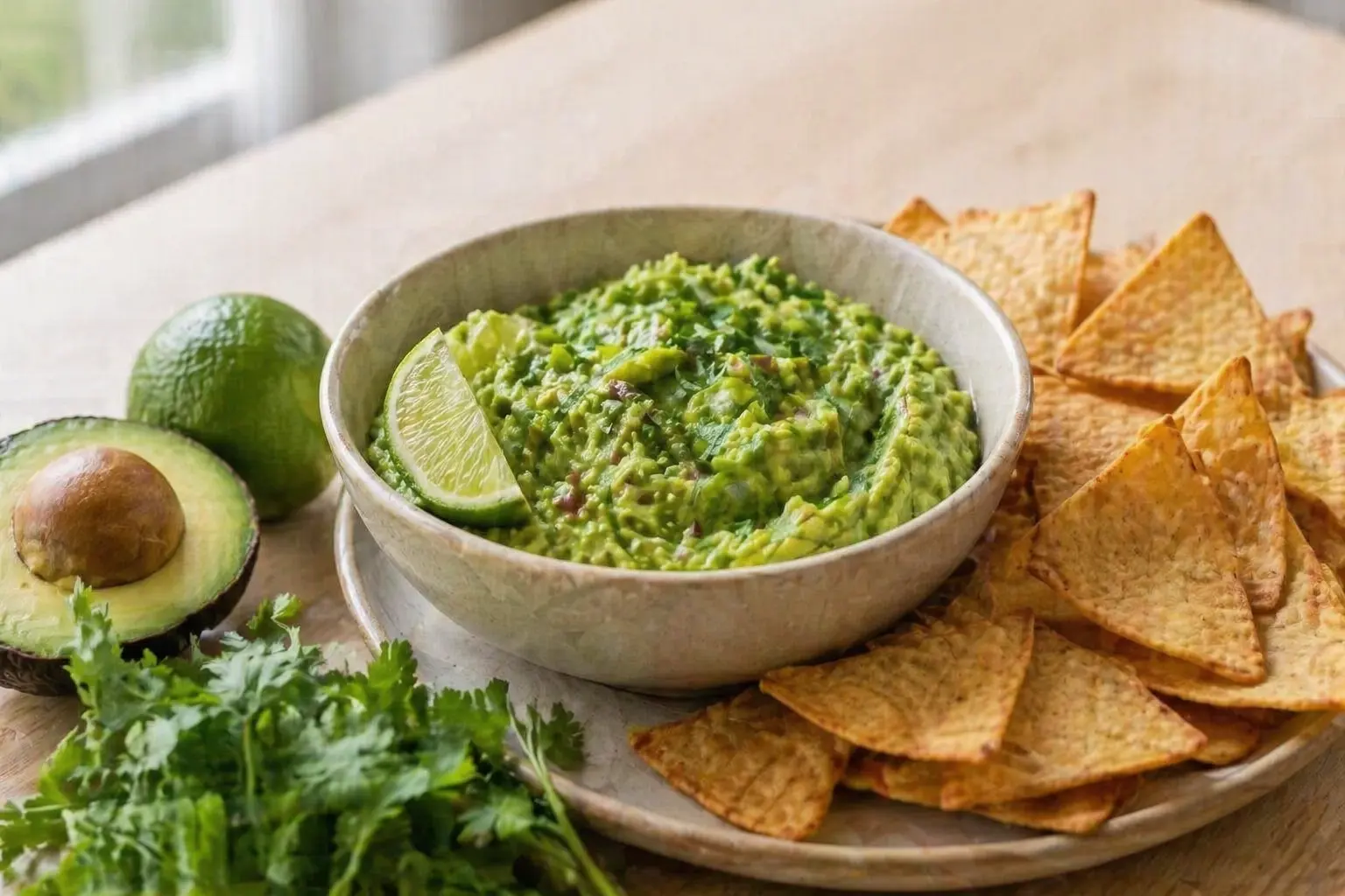 Easy Guacamole and Homemade Chips