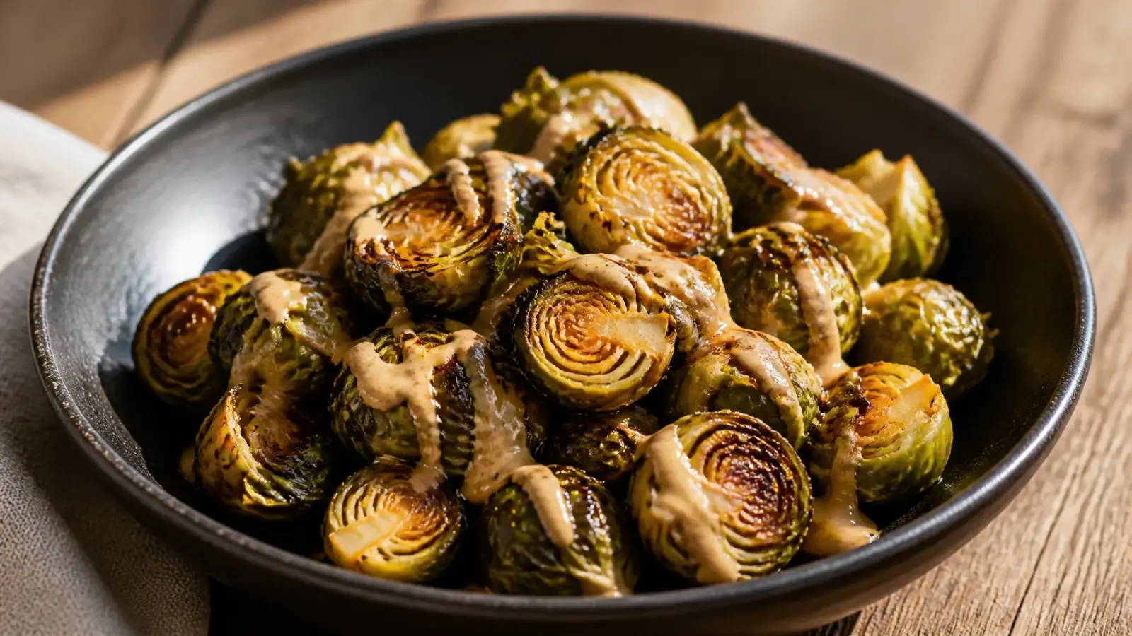 Biochemistry of Bitterness: Quick Healthy Roasted Brussels Sprouts with Maple-Tahini