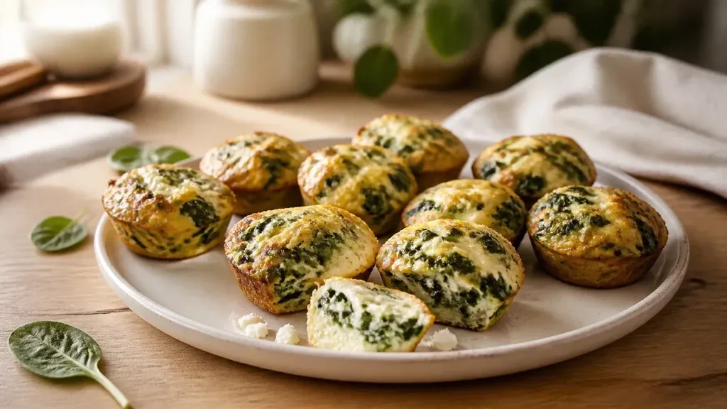 Easy Healthy Breakfasts: Spinach and Feta Crustless Quiche Muffins
