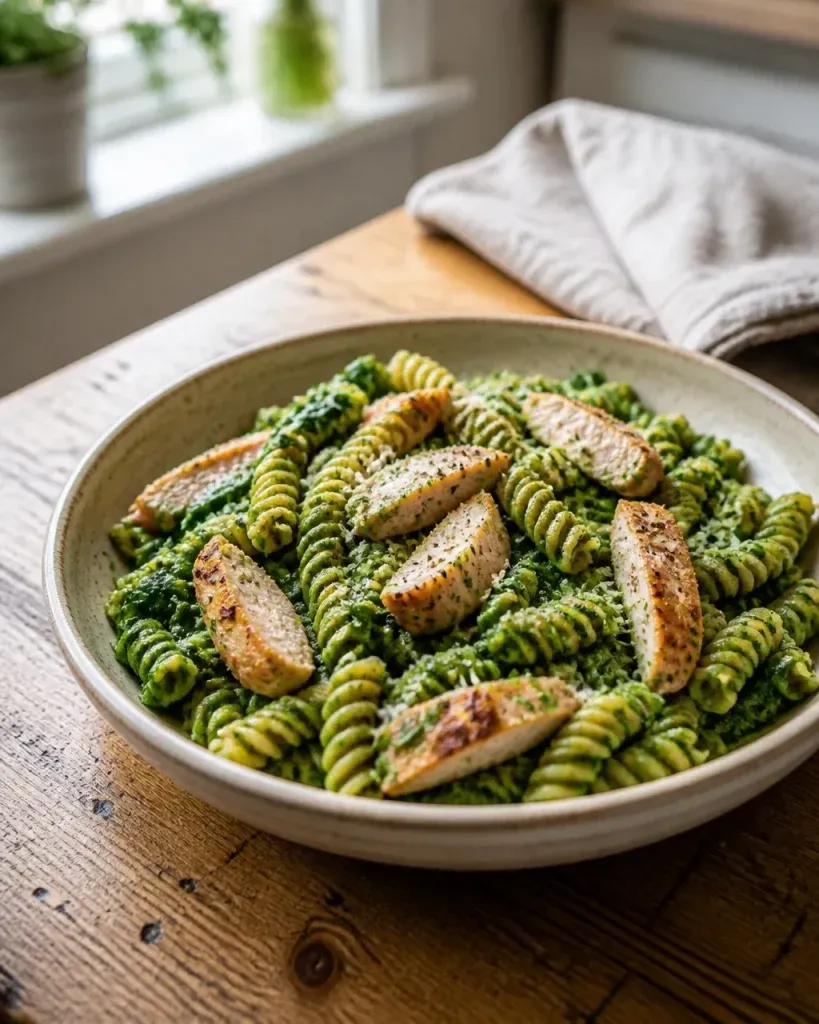 Simple Pasta Recipes: Spinach Pesto Chicken Rotini